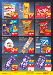 Gazetka promocyjna Netto Marken-Discount - Filial-Angebote - Gazetka - ważna od 19.11 do 19.11.2022 - strona 15 - produkty: angebot, bestpreis, Cashew, cashewkerne, chio chips, chips, eis, ferrero, gin, giotto, haselnuss, keks, Kinder, leibniz, lorenz, milka, milka schokolade, nuss, nutella, Ofen, reis, rezept, riegel, schoko, schokolade, snack, Spezi, Ti, toast, toaster, ZTE