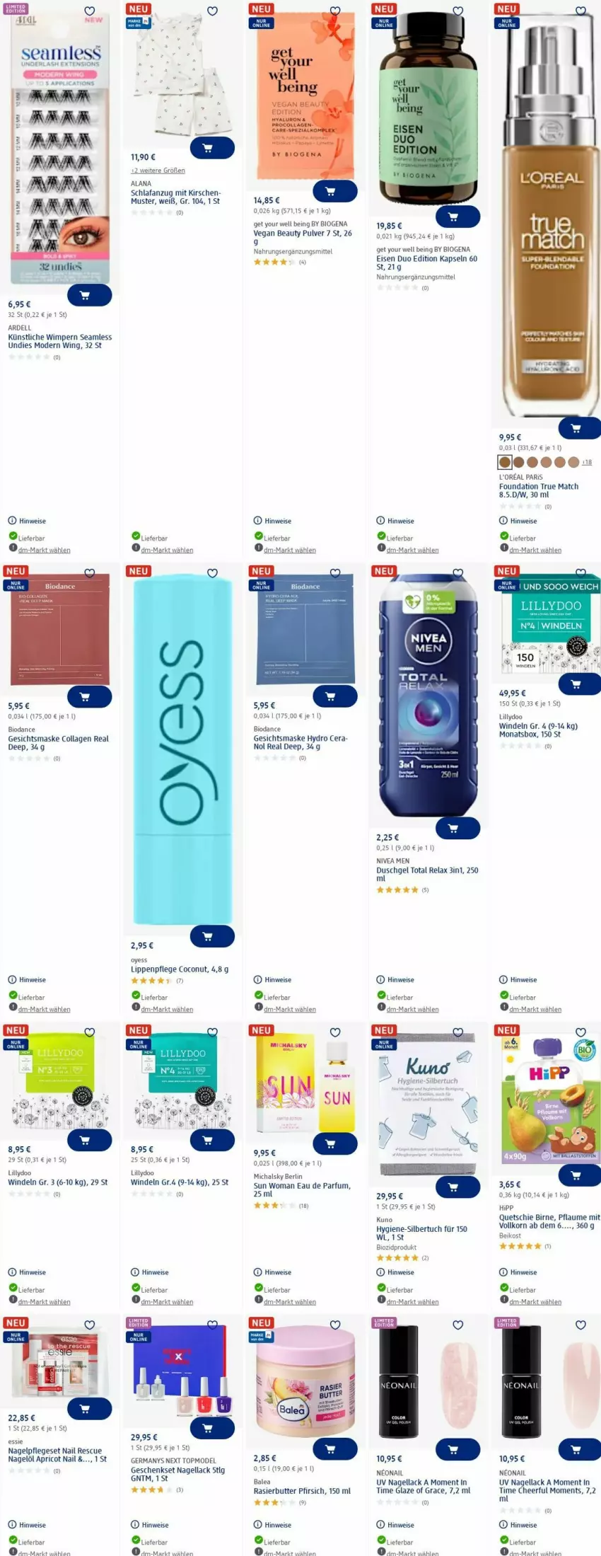 Aktueller Prospekt Dm Drogerie - Prospekte - von 09.06 bis 18.06.2025 - strona 11 - produkty: Anzug, bio, butter, coconut, Collagen, dell, duschgel, Eau de parfum, eis, Germ, Gesichtsmaske, hipp, kirsch, kirsche, kirschen, korn, lack, Lippenpflege, mars, Maske, Mode, Nagellack, nivea, Nivea Men, parfum, pfirsich, pflaume, rel, Schlafanzug, Ti, tuc, windeln, Yo