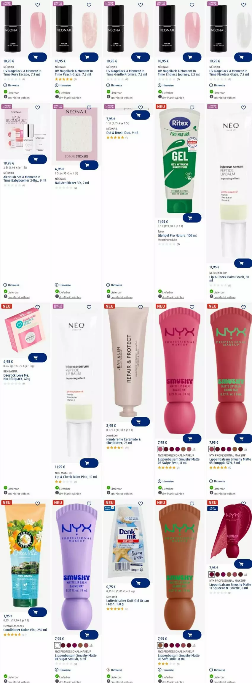 Aktueller Prospekt Dm Drogerie - Prospekte - von 09.06 bis 18.06.2025 - strona 12 - produkty: balsam, Bau, butter, Cap, creme, deo, Deostick, eis, handcreme, lack, LG, Lippenbalsam, lufterfrischer, make up, medizinprodukt, Nagellack, natur, Ritex, rum, Serum, Sheabutter, Ti, uhd, vita