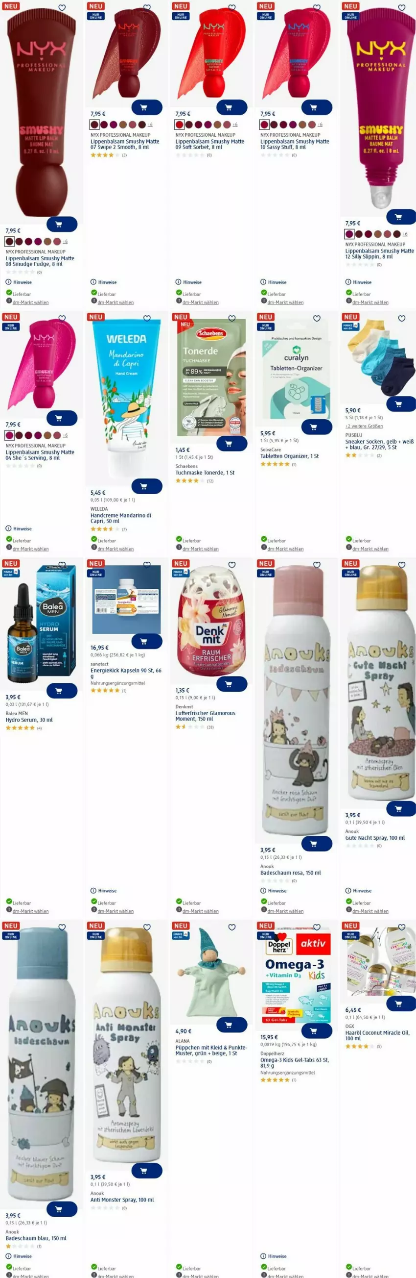Aktueller Prospekt Dm Drogerie - Prospekte - von 09.06 bis 18.06.2025 - strona 13 - produkty: akku, Bad, balsam, Cap, coconut, creme, doppelherz, eier, eis, elle, erde, handcreme, kleid, Lippenbalsam, lufterfrischer, Maske, monster, omega, Omega-3, rum, Schaebens, Serum, slip, sneaker, sneaker socken, socken, Sorbet, tablet, tablett, Tablette, Ti, tisch, Toner, tuc, tuchmaske, usb, weleda