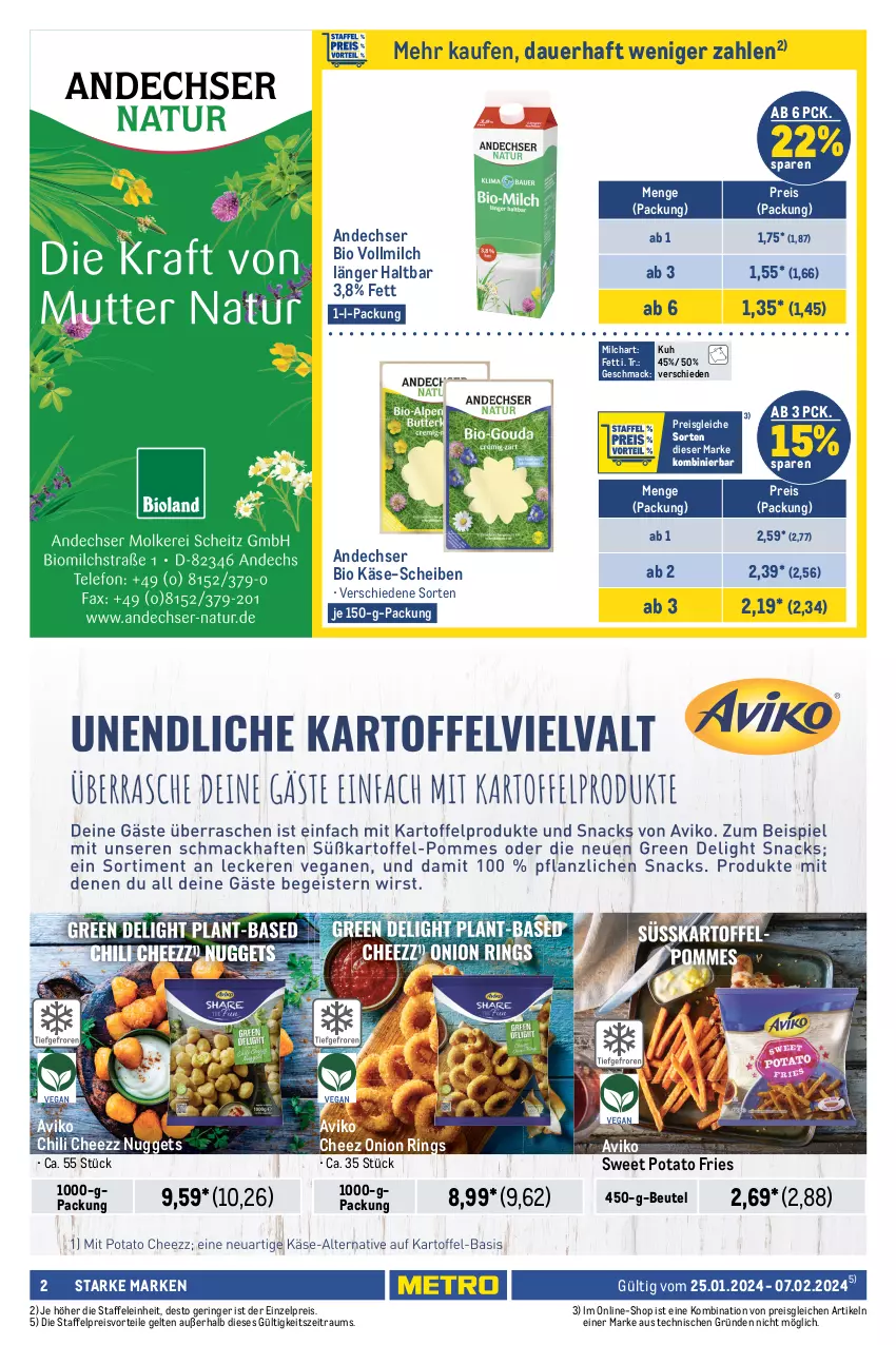 Aktueller Prospekt Metro - Starke Marken - von 25.01 bis 07.02.2024 - strona 2 - produkty: auer, beutel, bio, chili, eis, flasche, Käse, knorr, mac, mars, mehl, milch, mondamin, nuggets, preisvorteil, reis, ring, salat, salatkrönung, sauce, saucen, schlemmersauce, schlemmersaucen, Soße, Ti, vollmilch