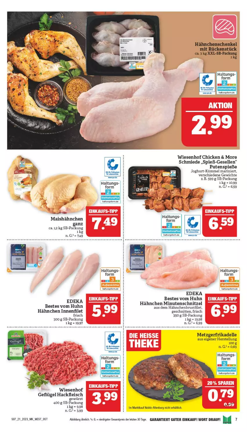 Aktueller Prospekt Marktkauf - Prospekt - von 21.05 bis 27.05.2023 - strona 7 - produkty: deka, dell, eis, elle, filet, fleisch, Geflügel, gewürz, hackfleisch, hähnchenbrust, hähnchenschenkel, henkel, joghur, joghurt, mais, minutenschnitzel, pute, reis, schenkel, schnitten, schnitzel, Ti, wiesenhof, ZTE