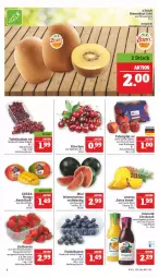 Gazetka promocyjna Marktkauf - Prospekt - Gazetka - ważna od 27.05 do 27.05.2023 - strona 4 - produkty: ananas, apfel, Bau, beere, beeren, deka, direktsaft, eis, Elan, erdbeere, erdbeeren, flasche, fleisch, heidelbeere, heidelbeeren, Heu, Innocent, kirsch, kirsche, kirschen, kiwi, Kiwi Gold, mango, melone, reis, saft, Schal, Schale, tafeltrauben, Ti, trauben, wasser, wassermelone, ZTE