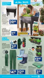 Gazetka promocyjna Aldi Nord - Von Montag - Gazetka - ważna od 23.03 do 23.03.2024 - strona 15 - produkty: abdeckhaube, aldi, Bau, baumwolle, beutel, bio, blume, blumen, decksohle, eis, ente, erde, Finish, Garten, Germ, Gewächshaus, gin, handschuhe, Holz, hose, kissen, Kniekissen, kräuter, kräutern, pflanze, pflanzen, Ria, rwe, schuhe, sitzkissen, Spiele, Ti, tisch, tragegriff, walkx, wasser, wolle, ZTE