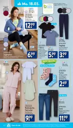 Gazetka promocyjna Aldi Nord - Von Montag - Gazetka - ważna od 23.03 do 23.03.2024 - strona 18 - produkty: aldi, Bau, baumwolle, bett, bio, dell, eis, Elan, garnitur, gin, hose, Jacke, jeans, Jogginghose, kleid, leggings, Mode, reine baumwolle, Ria, rwe, seersucker, shirt, shirts, socken, Strickjacke, T-Shirt, Ti, up2fashion, wolle, ZTE