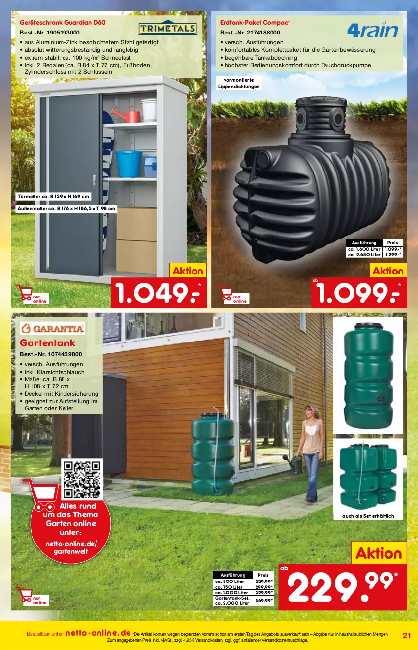 Aktueller Prospekt Netto Marken-Discount - Online-Angebote Mai - von 01.05 bis 27.05.2022 - strona 21 - produkty: angebot, decke, Deckel, eis, elle, Garten, Kinder, ndk, regal, reis, schlauch, Schrank, Ti, ZTE