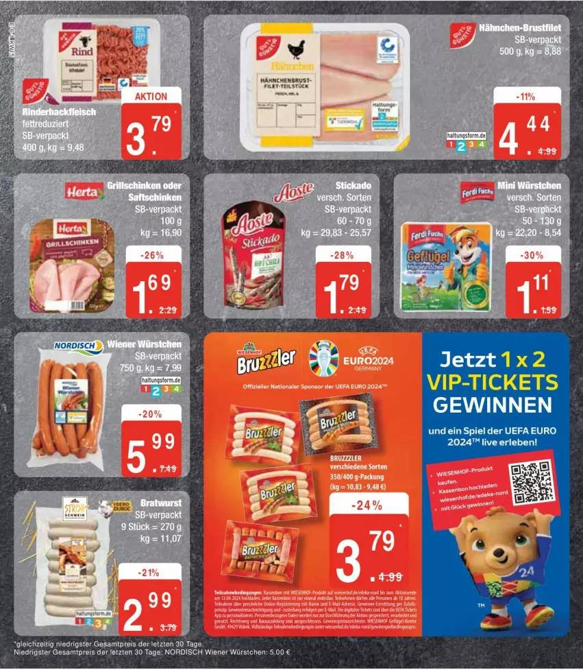 Aktueller Prospekt Edeka - Prospekte - von 08.04 bis 13.04.2024 - strona 10 - produkty: eis, reis, Ti, wiener, wiener würstchen, würstchen, ZTE