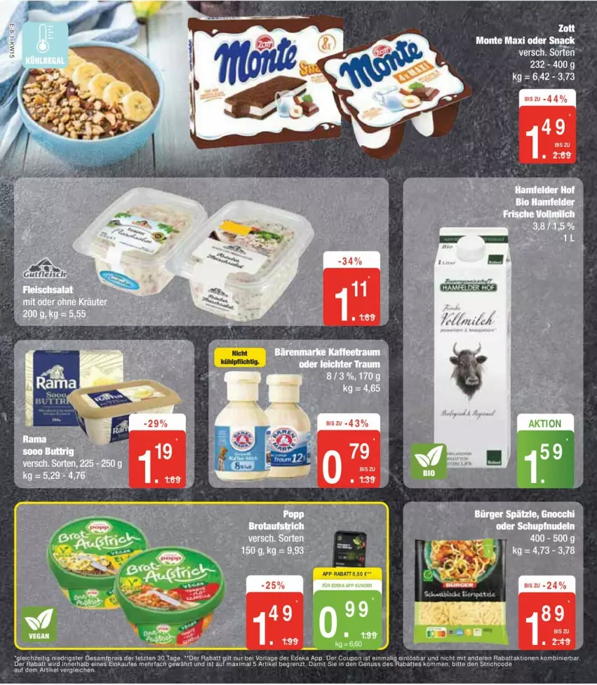 Aktueller Prospekt Edeka - Prospekte - von 08.04 bis 13.04.2024 - strona 12 - produkty: bärenmarke, eier, eis, kaffee, monte, nuss, reis, rel, snack, Ti, ZTE