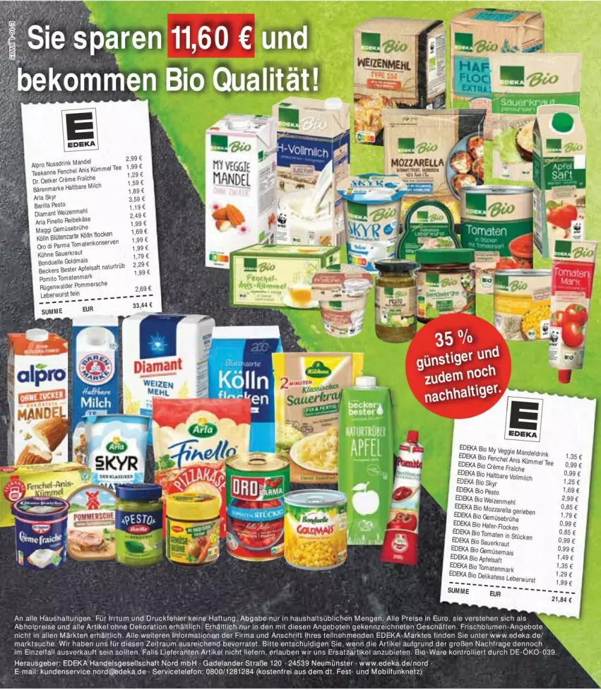 Aktueller Prospekt Edeka - Prospekte - von 08.04 bis 13.04.2024 - strona 20 - produkty: abholpreise, alle artikel ohne dekoration, angebot, angebote, apfel, apfelsaft, bio, blume, blumen, deka, dekoration, edeka bio, eis, Elan, fenchel, mandel, pesto, reis, saft, Skyr, tee, teekanne, Ti, tomate, tomaten, tomatenmark, trolli, Yo