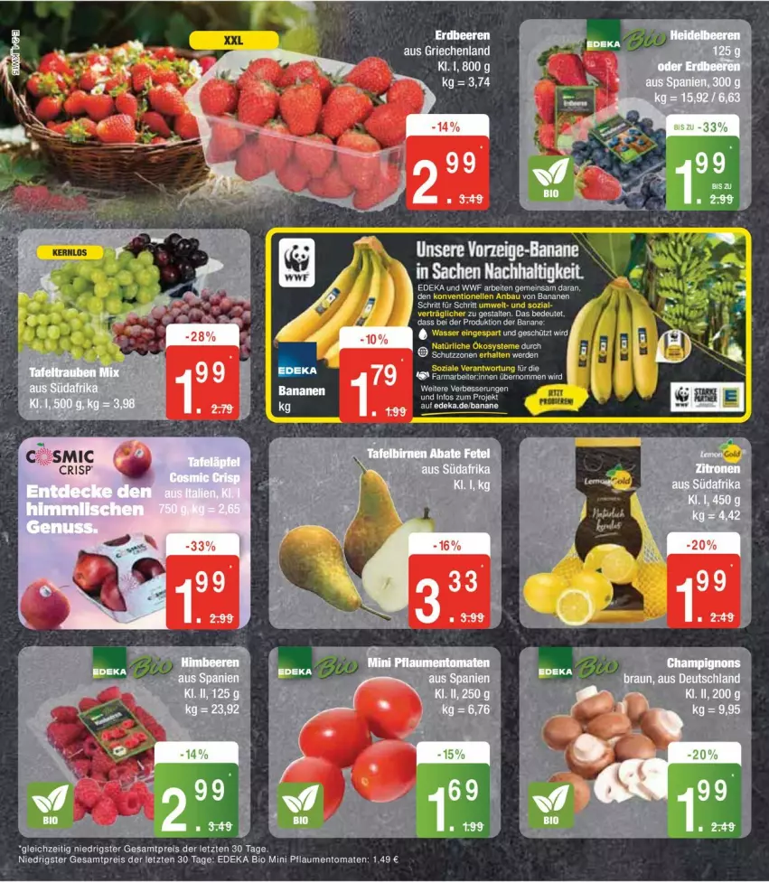 Aktueller Prospekt Edeka - Prospekte - von 08.04 bis 13.04.2024 - strona 6 - produkty: banane, bio, deka, edeka bio, eier, eis, pflaume, pflaumen, reis, Ti, tomate, tomaten, ZTE