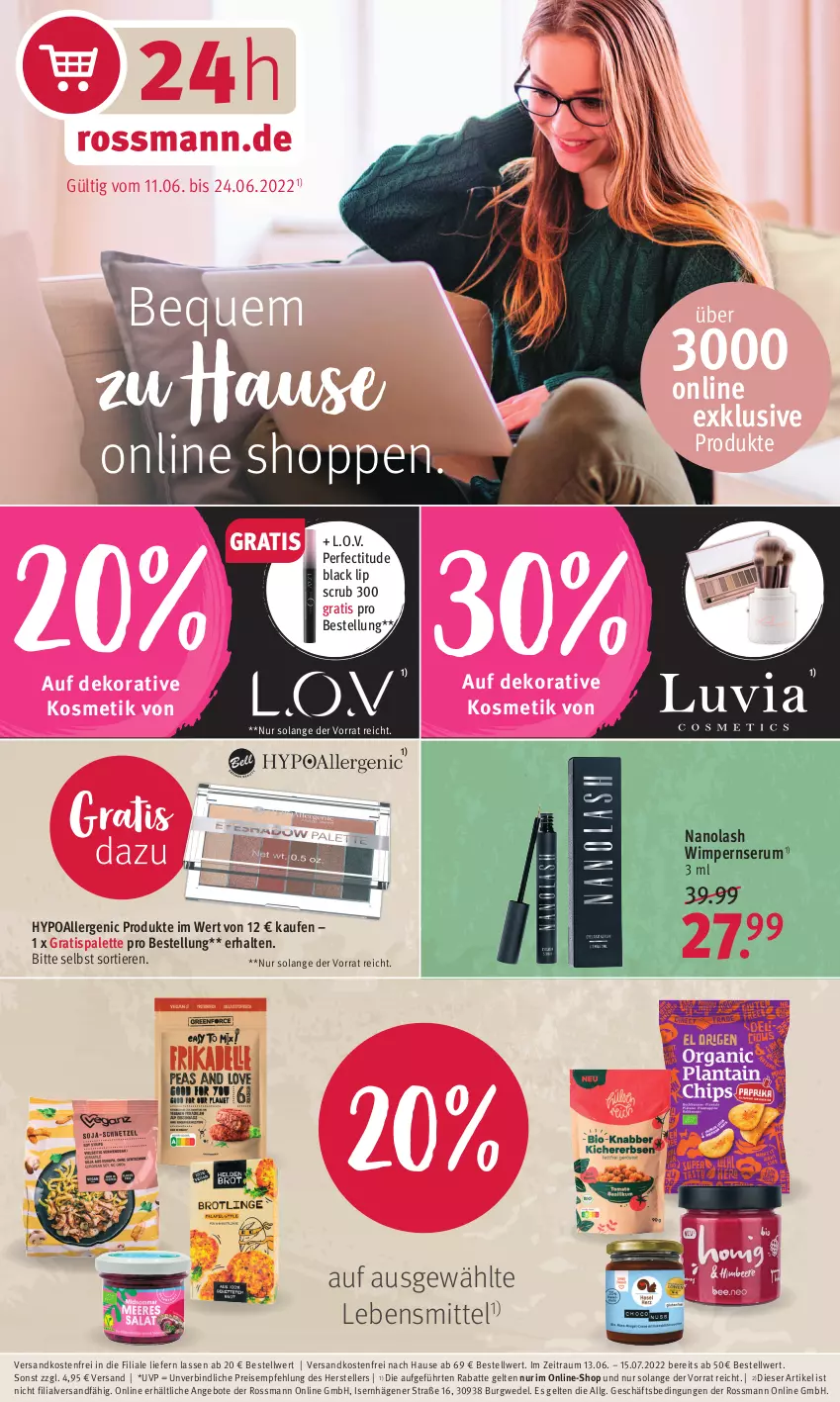 Aktueller Prospekt Rossmann - Prospekte - von 13.06 bis 17.06.2022 - strona 13 - produkty: angebot, angebote, eis, elle, kosmetik, lack, lebensmittel, LG, ndk, Palette, reis, rum, Serum, teller, Ti, Tiere, versandkostenfrei, wedel