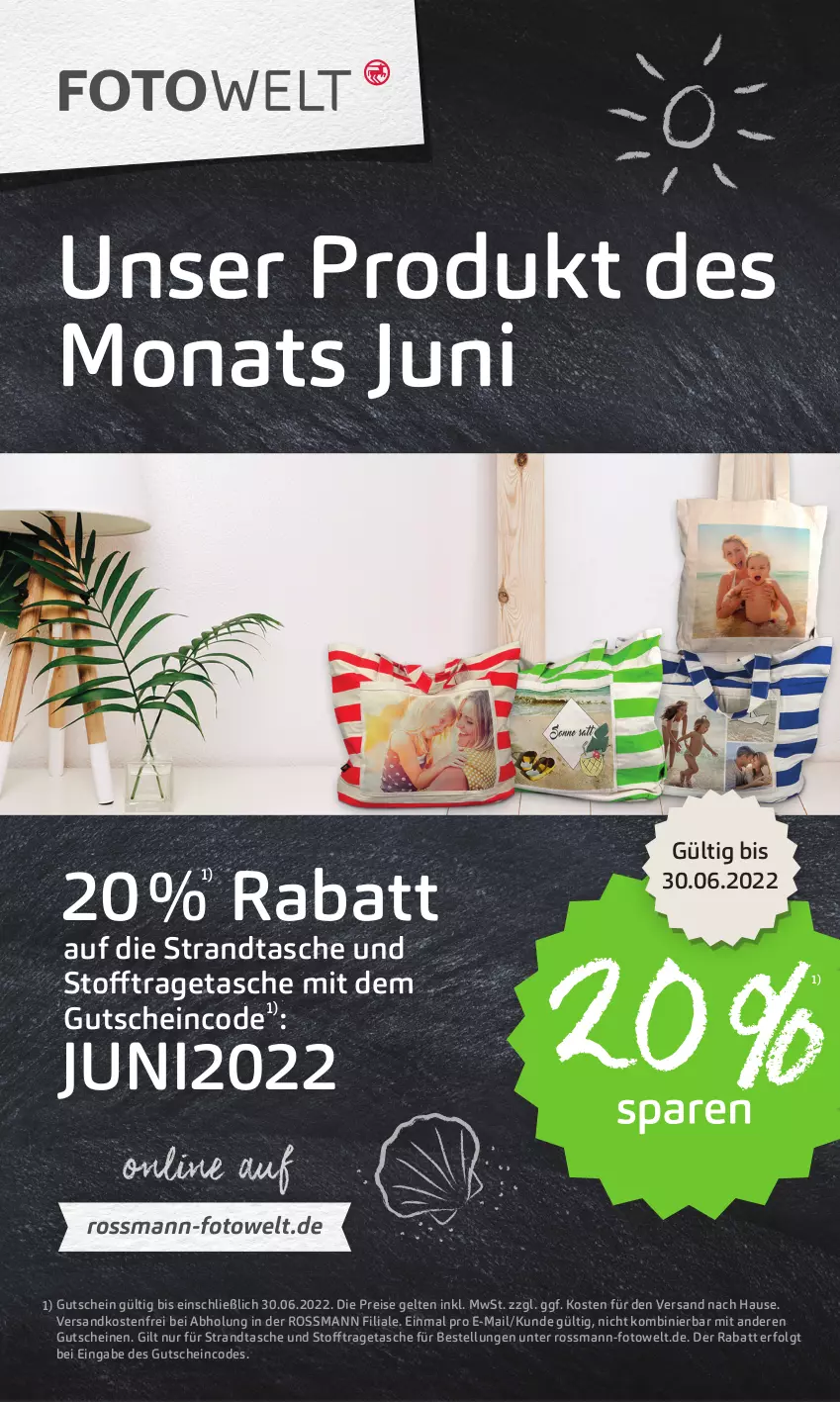 Aktueller Prospekt Rossmann - Prospekte - von 13.06 bis 17.06.2022 - strona 16 - produkty: eis, gutschein, gutscheine, LG, ndk, reis, strandtasche, Tasche, Ti, tragetasche, versandkostenfrei