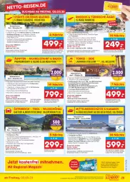Gazetka promocyjna Netto Marken-Discount - Filial-Angebote - Gazetka - ważna od 11.03 do 11.03.2023 - strona 29 - produkty: angebot, aqua, Bad, Berger, bett, Betten, buch, dusche, eimer, eis, ente, fenster, gsw, kreuzfahrten, labranda, magazin, Metro, pool, pril, rama, reis, reiseveranstalter, reiseverlauf, rwe, Ti, trendtours touristik gmbh, uhr, vorteilspreis, wellnessbereich, Wild, Yo, ZTE