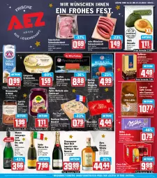 Gazetka promocyjna Aez - Prospekte - Gazetka - ważna od 21.12 do 21.12.2024 - strona 1 - produkty: alkohol, apfel, avocado, bärenmarke, brut, caffè crema, champagne, champagner, cola, cremissimo, dallmayr, dallmayr prodomo, eis, espresso, flasche, jahrgangssekt, Käse, kotelett, Kraut, Kühne, lachs, langnese, langnese cremissimo, lavazza, milch, milka, milka schokolade, Mon Chéri, mumm, natur, oder espresso, prodomo, quad, reis, Ria, rotkohl, schnittkäse, schoko, schokolade, schwein, schweine, schweinekotelett, sekt, sim, Ti, trolli, valdo, wein, weine, whisky, Wild, wildlachs, ZTE