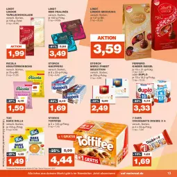 Gazetka promocyjna Real - Gazetka - ważna od 23.09 do 23.09.2023 - strona 13 - produkty: bonbons, cola, Croissant, croissants, duplo, eis, ferrero, Kinder, kinder riegel, knoppers, kräuter, lindor, lindt, merci, mini pralinés, reis, Ricola, riegel, schoko, schokolade, storck, tafelschokolade, Ti, toffifee, tuc, ZTE