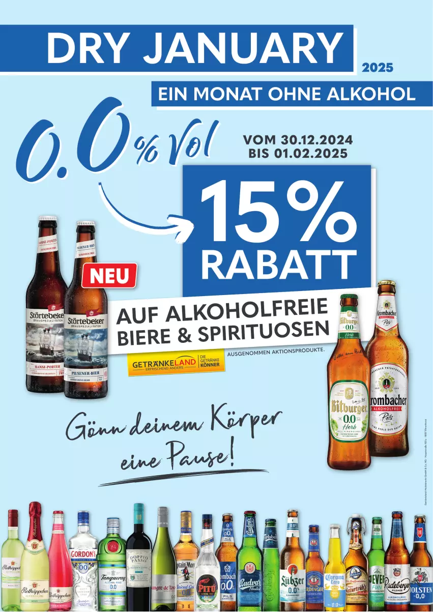 Aktueller Prospekt Getraenkeland - von 06.01 bis 01.02.2025 - strona 1 - produkty: bier, Biere, spirituosen