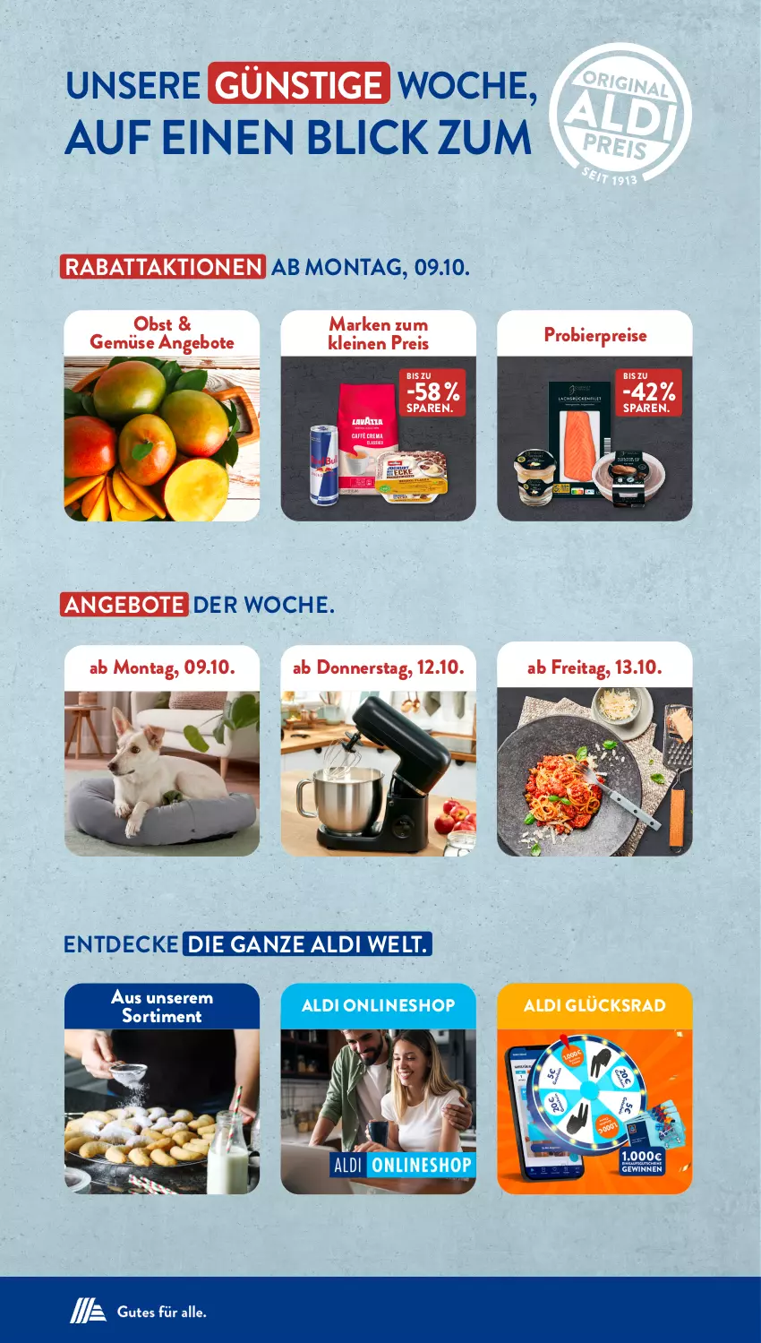 Aktueller Prospekt AldiSud - NÄCHSTE WOCHE - von 09.10 bis 14.10.2023 - strona 2 - produkty: aldi, angebot, angebote, bier, decke, eis, leine, obst, reis, Ti