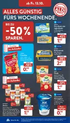 Gazetka promocyjna AldiSud - NÄCHSTE WOCHE - Gazetka - ważna od 14.10 do 14.10.2023 - strona 32 - produkty: alle artikel ohne dekoration, arla, butter, Butterschmalz, chips, crunchips, dekoration, eis, elle, finello, gewürz, gin, je 250-g-packung, joghur, joghurt, Käse, kräuter, lorenz, lorenz crunchips, malz, meggle, natur, naturjoghurt, reis, Schmalz, teller, Ti, weihenstephan, Weste, ZTE