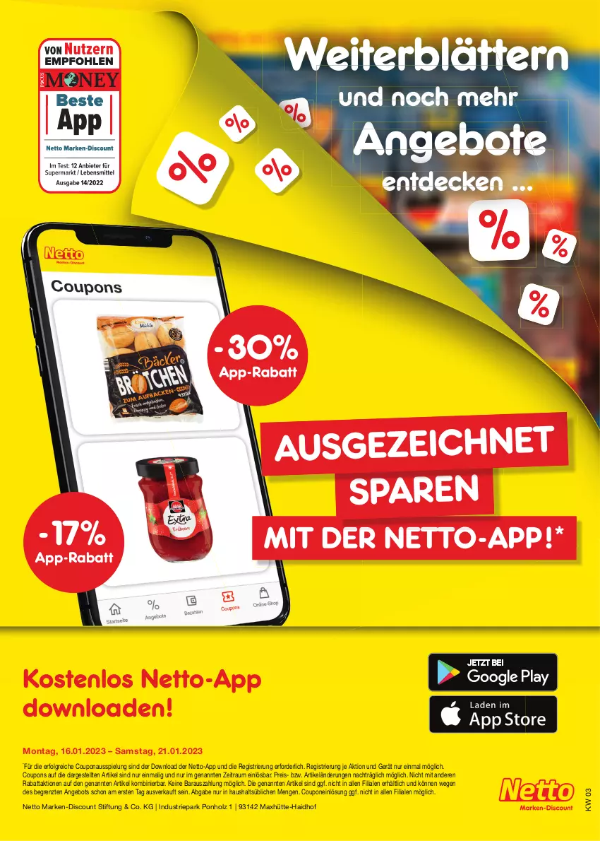 Aktueller Prospekt Netto Marken-Discount - Filial-Angebote - von 16.01 bis 21.01.2023 - strona 43 - produkty: angebot, angebote, coupon, coupons, decke, discount, eis, Holz, LG, marken-discount, reis, Ti, ZTE