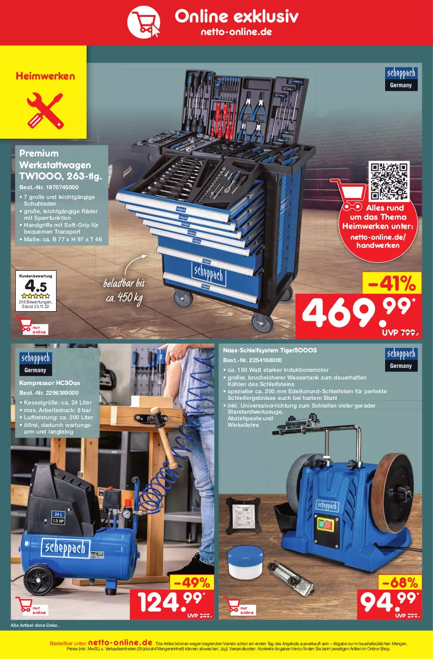 Aktueller Prospekt Netto Marken-Discount - Filial-Angebote - von 16.01 bis 21.01.2023 - strona 46 - produkty: angebot, auer, eis, elle, HP, kompressor, LG, ndk, reis, schubladen, Spezi, Sport, Ti, wasser, wassertank, werkzeug, werkzeuge, ZTE