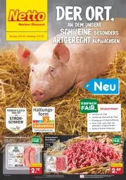 Gazetka promocyjna Netto Marken-Discount - Filial-Angebote - Gazetka - ważna od 21.01 do 21.01.2023 - strona 1 - produkty: angebot, auer, bestpreis, braten, bratwurst, dauertiefpreis, eis, ente, fleisch, hackfleisch, ndk, reis, schwein, schweine, Ti, tiefpreis, Tiere, wein, weine, wurst, ZTE