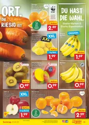 Gazetka promocyjna Netto Marken-Discount - Filial-Angebote - Gazetka - ważna od 21.01 do 21.01.2023 - strona 13 - produkty: angebot, asti, banane, bananen, bestpreis, beutel, bio, chiquita, discount, eis, gin, kiwi, Kiwi Gold, mandarine, mandarinen, mango, orange, orangen, reis, Ti, zitrone, zitronen, ZTE