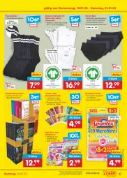 Gazetka promocyjna Netto Marken-Discount - Filial-Angebote - Gazetka - ważna od 21.01 do 21.01.2023 - strona 39 - produkty: angebot, asti, auto, Bau, baumwolle, bio, buch, elle, fasermaler, Freizeitsocken, hemd, jumbo, Ria, slip, slips, socken, Stickerbuch, Tasche, taschen, Taschenbuch, Ti, tisch, tuc, tücher, Unterhemd, wolle, ZTE