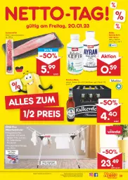 Gazetka promocyjna Netto Marken-Discount - Filial-Angebote - Gazetka - ważna od 21.01 do 21.01.2023 - strona 41 - produkty: angebot, Ayran, bestpreis, bier, Biere, eis, filet, Kefir, leine, Müller, reis, schwein, schweine, schweinefilet, Ti, Trockner, wäschetrockner, wein, weine, ZTE