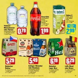 Gazetka promocyjna Hit - Grillbroschüre - Gazetka - ważna od 31.08 do 31.08.2024 - strona 17 - produkty: aktionspreis, Alwa, apfel, auer, bier, budweiser, coca-cola, cola, discount, eis, erdinger, flasche, heineken, Hohes C, mineralwasser, reis, Ti, vöslauer, wasser, weissbier