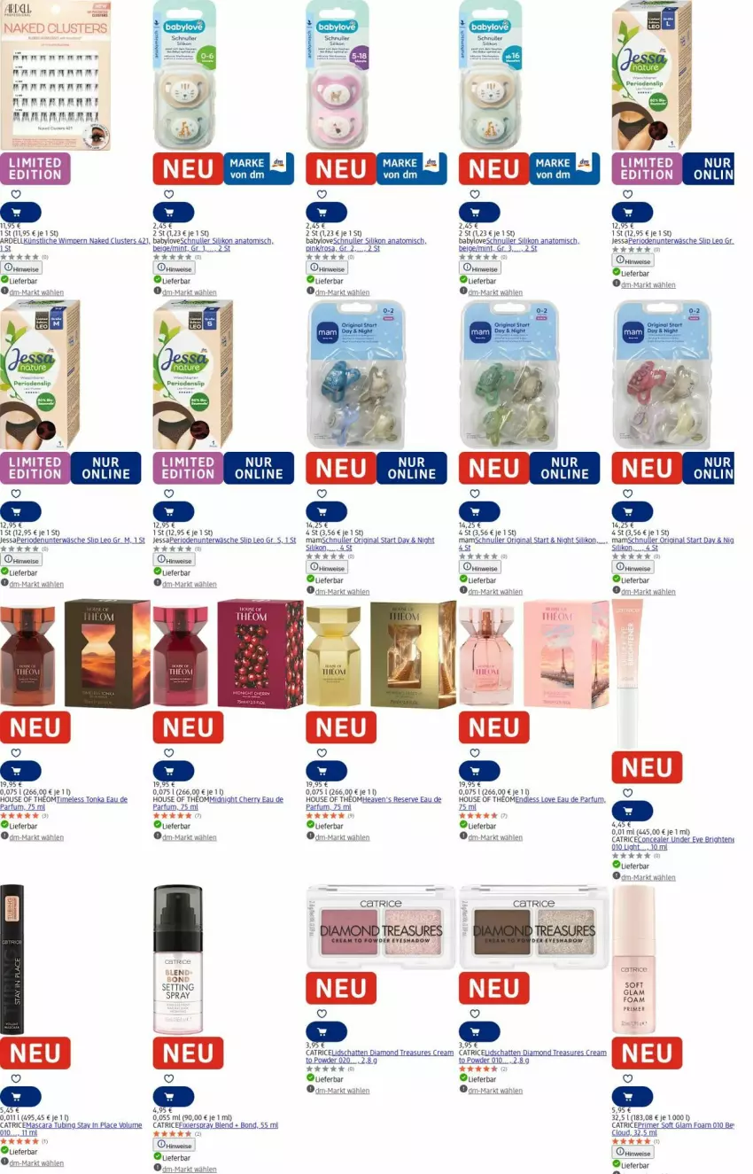 Aktueller Prospekt Dm Drogerie - Prospekte - von 21.07 bis 30.07.2025 - strona 1 - produkty: Babylove, bier, dell, Eau de parfum, eis, gin, mam, Mascara, mint, parfum, reis, rum, slip, Ti, Unterwäsche