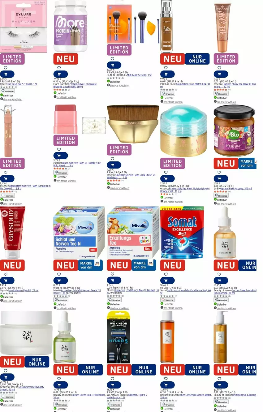 Aktueller Prospekt Dm Drogerie - Prospekte - von 21.07 bis 30.07.2025 - strona 5 - produkty: balsam, beutel, bio, brownie, cin, cola, creme, eis, elle, erde, Erkältungs, Gesichtscreme, gin, green tea, HP, jumbo, Kinder, l'oreal, LG, mac, Panthenol, Propolis, rasierer, Reinigung, rum, Serum, somat, spülmaschinen, suppe, tee, Ti, Toner, Wild, wilkinson