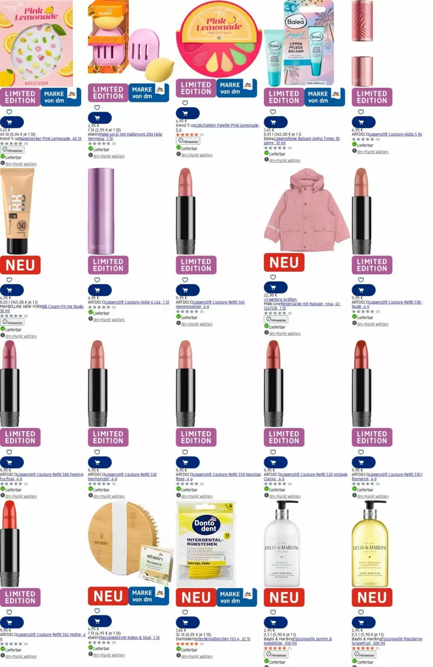 Aktueller Prospekt Dm Drogerie - Prospekte - von 21.07 bis 30.07.2025 - strona 9 - produkty: akku, apfel, Apple, balsam, Blüte, bürste, bürsten, eis, erde, grapefruit, Jacke, kokos, lemonade, LG, Lippenpflege, Lippenstift, Make-up, mandarine, Maybelline, Seife, Ti, Yo