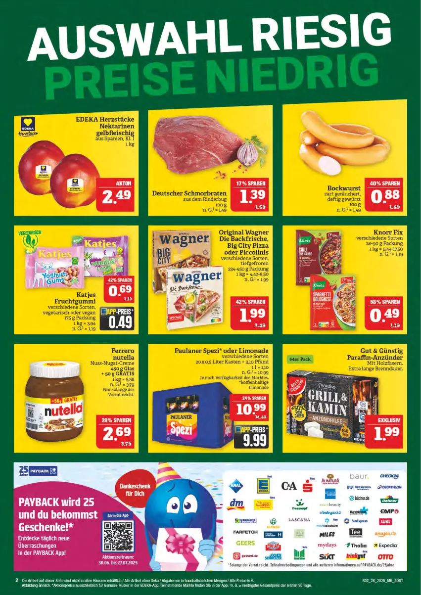 Aktueller Prospekt Marktkauf - Prospekt - von 06.07 bis 12.07.2025 - strona 2 - produkty: aktionspreis, beko, decke, deka, eis, K2, mydays, nuss, payback, reis, spaghetti, Ti, ZTE