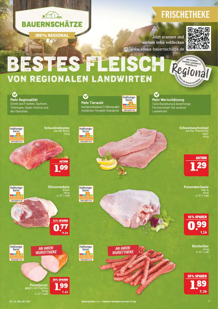 Aktueller Prospekt Marktkauf - Prospekt - von 06.07 bis 12.07.2025 - strona 7 - produkty: bier, eis, mit paprika, paprika, pute, putenbrust, Putenoberkeule, reis, Schal, Schale, schnitzel, schwein, schweine, schweineschnitzel, wein, weine, ZTE