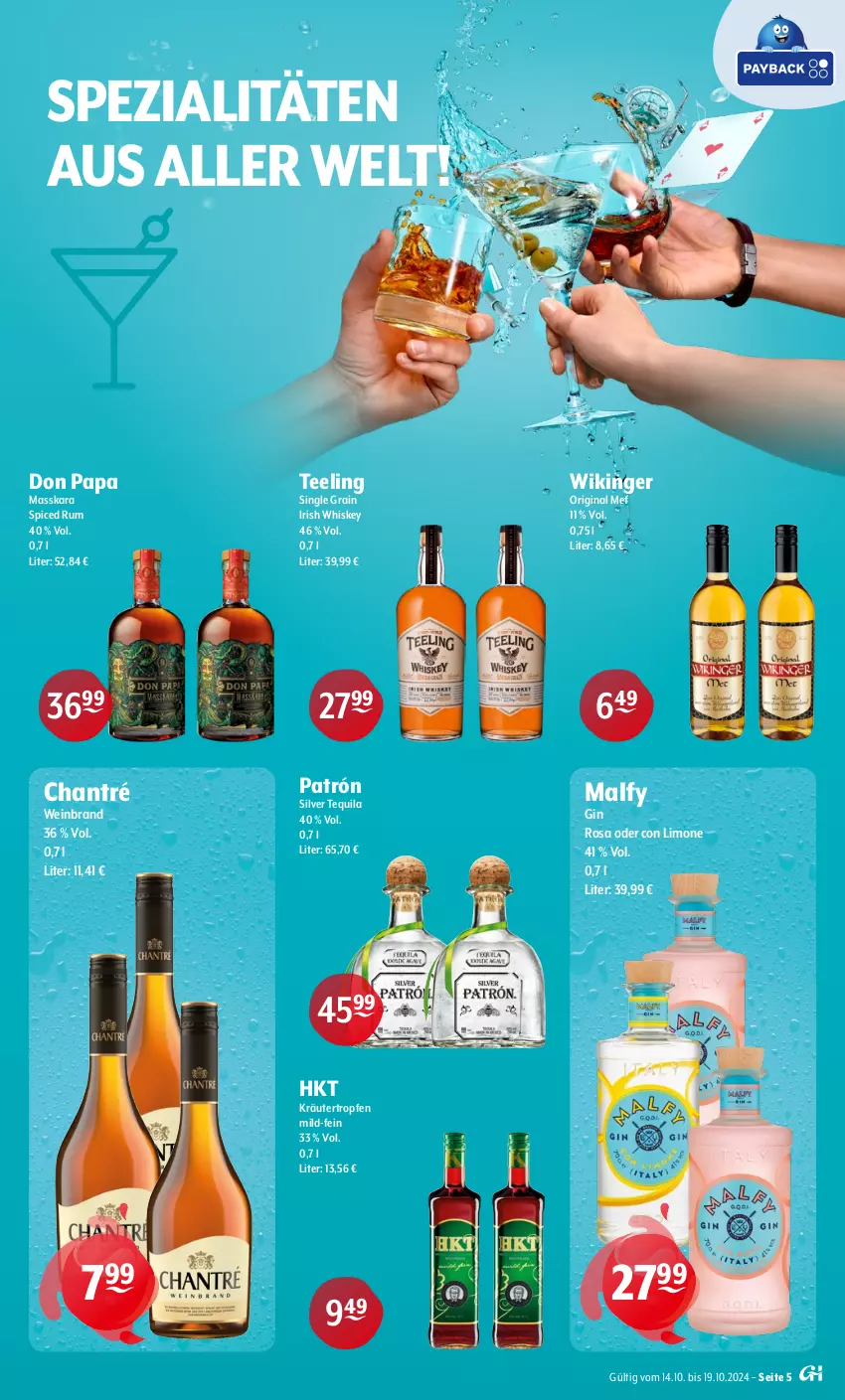 Aktueller Prospekt Getraenke Hoffmann - Prospekte - von 14.10 bis 19.10.2024 - strona 5 - produkty: chantré, gin, irish whiskey, kräuter, limo, rum, Spezi, tee, tequila, Ti, wein, weinbrand, whiskey