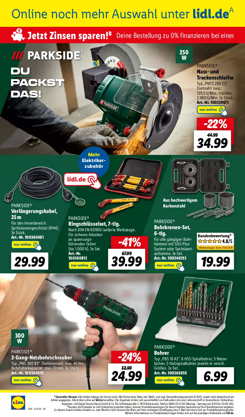 Aktueller Prospekt Lidl - Wochen-Highlights im Onlineshop - von 22.01 bis 28.01.2024 - strona 8 - produkty: angebot, angebote, Bohrschrauber, eis, elle, Holz, krone, LG, ndk, Parkside, reis, rel, ring, Schal, Schale, telefon, Ti, uhr, wasser, weck, werkzeug, werkzeuge