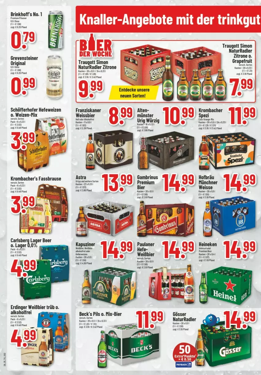 Aktueller Prospekt Trinkgut - Prospekte - von 13.07 bis 19.07.2025 - strona 2 - produkty: alkohol, Astra, beck's, bier, decke, eis, erdinger, franziskaner, gin, gösser, grapefruit, grevensteiner, Hefe, hefeweizen, heineken, natur, pils, radler, schöfferhofer, sim, steiner, Ti, wein, weissbier, weizen mix, zitrone