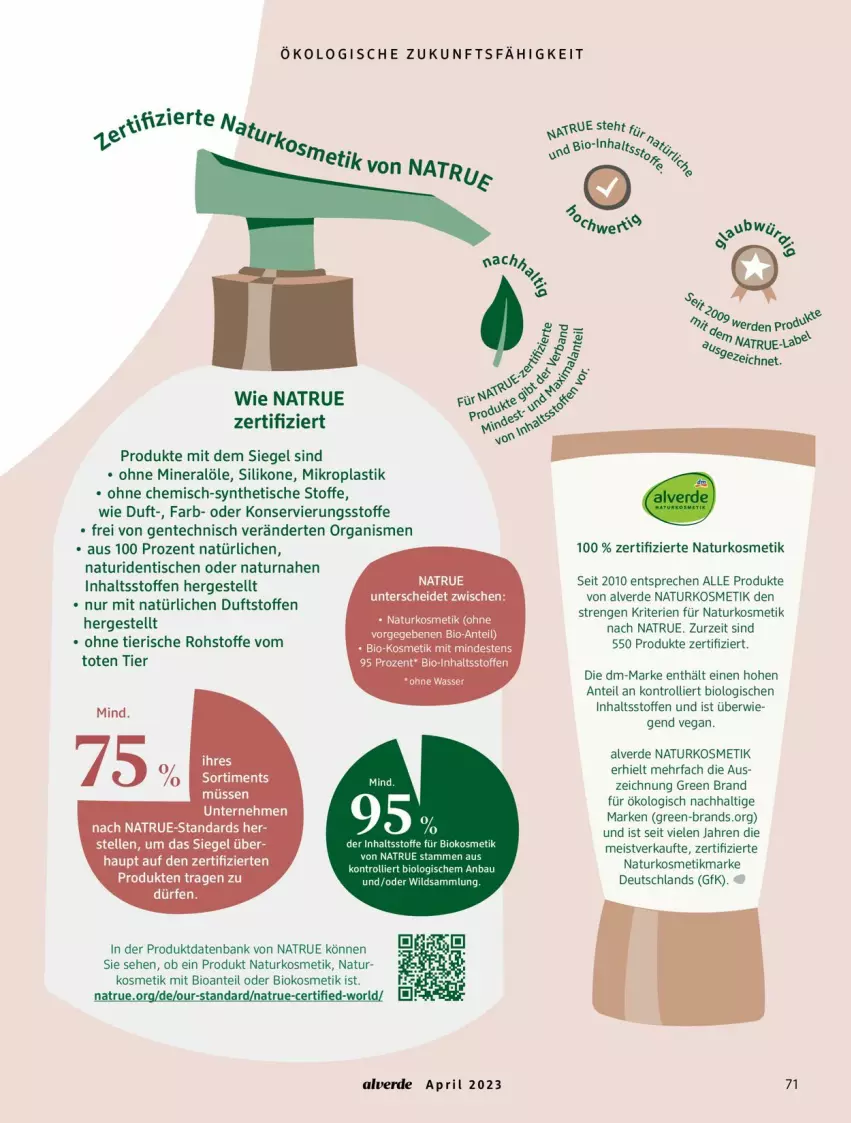 Aktueller Prospekt Dm Drogerie - Prospekte - von 01.04 bis 30.04.2023 - strona 71 - produkty: Alverde, asti, Bank, bio, eis, elle, ente, erde, kosmetik, natur, naturkosmetik, pril, Ti, tisch, trolli