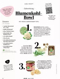 Gazetka promocyjna Dm Drogerie - Prospekte - Gazetka - ważna od 30.04 do 30.04.2023 - strona 42 - produkty: Alverde, Anrichte, bier, bio, blume, blumen, blumenkohl, braten, chips, cola, creme, eis, elle, erbsen, erde, garnier, kräuter, mandel, meerrettich, nuss, pfanne, pril, reis, Rettich, rezept, rezepte, rote bete, rucola, salz, schüssel, Ti, Tofu, wasser, würfel