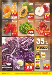 Gazetka promocyjna Netto Marken-Discount - Filial Angebote - Gazetka - ważna od 24.12 do 24.12.2021 - strona 13 - produkty: angebot, asti, blume, blumen, blumenöl, eis, fleisch, kopfsalat, Kraut, orange, orangen, Papaya, paprika, paprika rot, Pink Lady, reis, salat, sonnenblume, sonnenblumen, sonnenblumenöl, thomy, Ti, tomate, tomaten, vita, ZTE