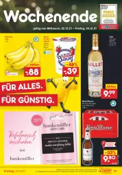 Gazetka promocyjna Netto Marken-Discount - Filial Angebote - Gazetka - ważna od 24.12 do 24.12.2021 - strona 31 - produkty: angebot, aperitif, asti, auer, banane, bananen, Bau, Bauer, frucht, fruchtjoghurt, joghur, joghurt, könig pilsener, lillet, pils, pilsener, Ti, ZTE