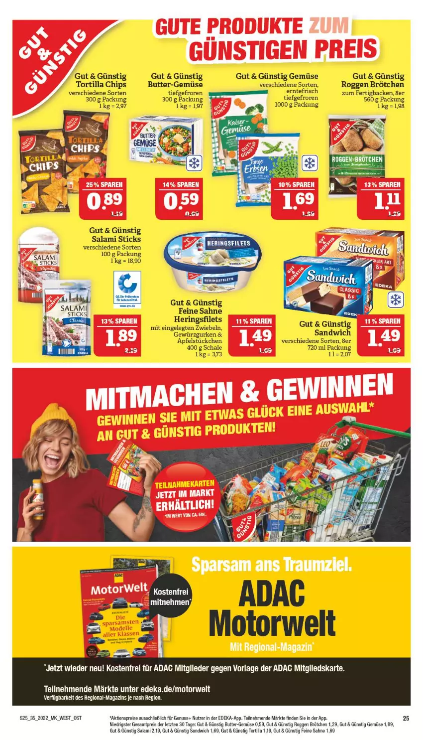 Aktueller Prospekt Marktkauf - Prospekt - von 28.08 bis 03.09.2022 - strona 29 - produkty: aktionspreis, apfel, brötchen, butter, chips, deka, eis, filet, filets, gewürz, Gewürzgurke, gewürzgurken, gurke, gurken, hering, Herings, heringsfilets, magazin, nuss, reis, ring, rwe, sahne, salami, sandwich, Schal, Schale, Ti, tortilla, Tortilla Chips, ZTE, zwiebel, zwiebeln