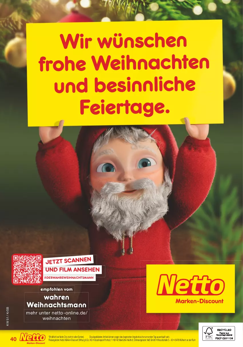 Aktueller Prospekt Netto Marken-Discount - Filial Angebote - von 20.12 bis 24.12.2021 - strona 40 - produkty: angebot, angebote, discount, eier, Holz, marken-discount, Ti, uhr, weihnachten, ZTE