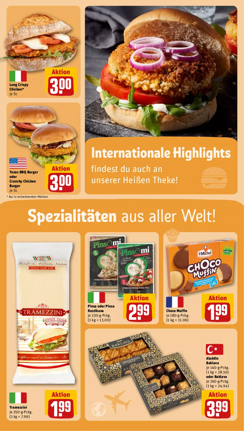 Aktueller Prospekt Rewe - Prospekte - von 09.09 bis 14.09.2024 - strona 9 - produkty: Baklava, burger, Muffin, Spezi, Ti