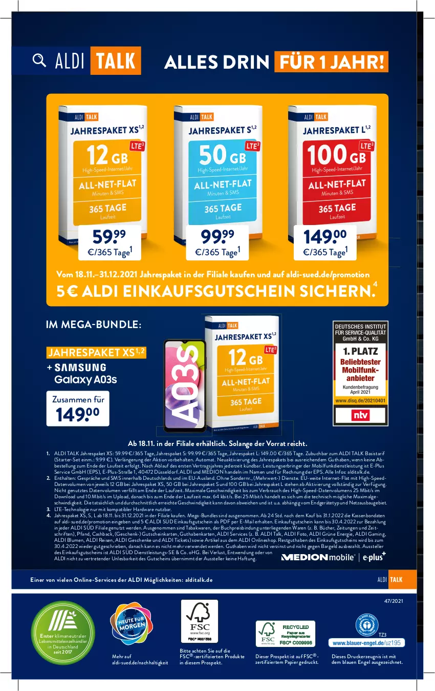 Aktueller Prospekt AldiSud - ALDI Aktuell - von 22.11 bis 27.11.2021 - strona 56