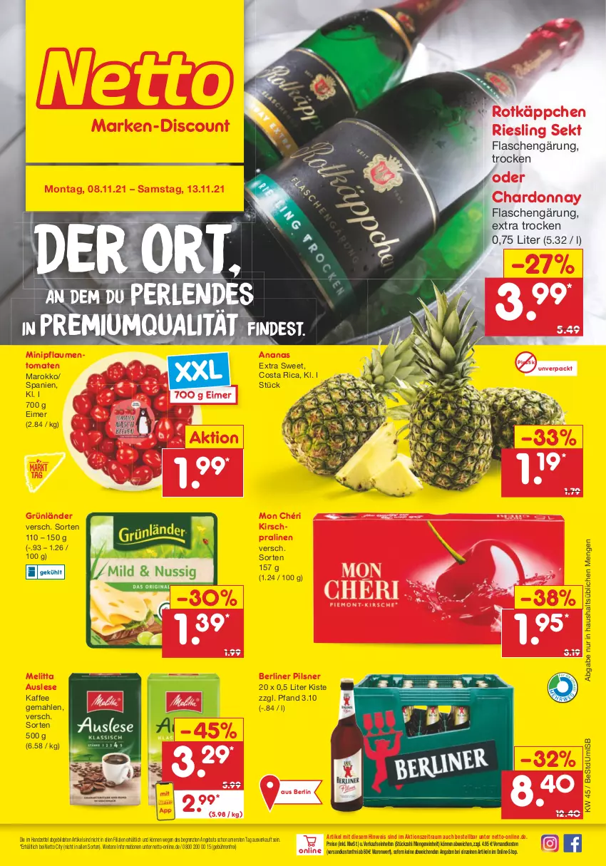 Aktueller Prospekt Netto Marken-Discount - Filial Angebote - von 08.11 bis 13.11.2021 - strona 1