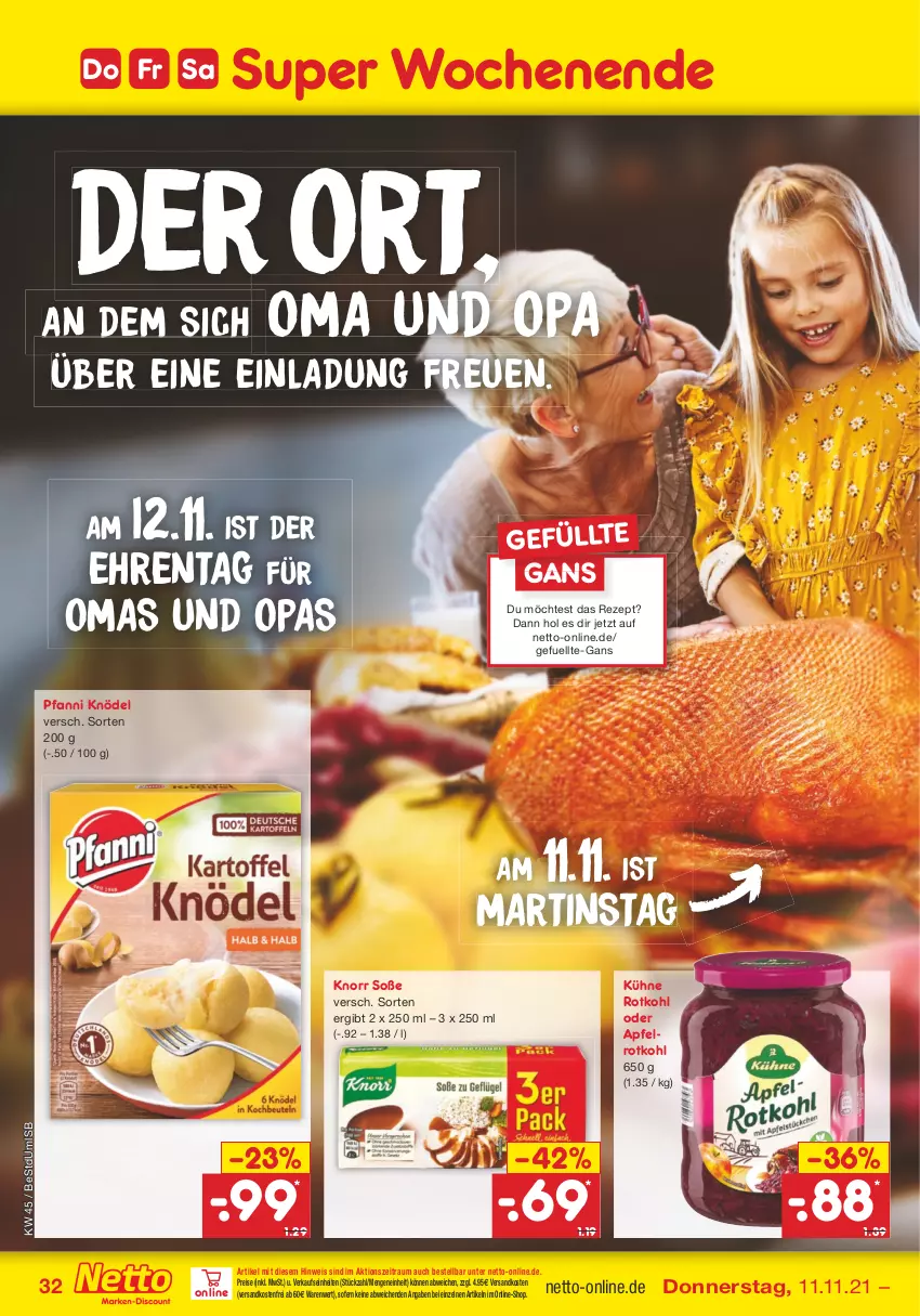 Aktueller Prospekt Netto Marken-Discount - Filial Angebote - von 08.11 bis 13.11.2021 - strona 32