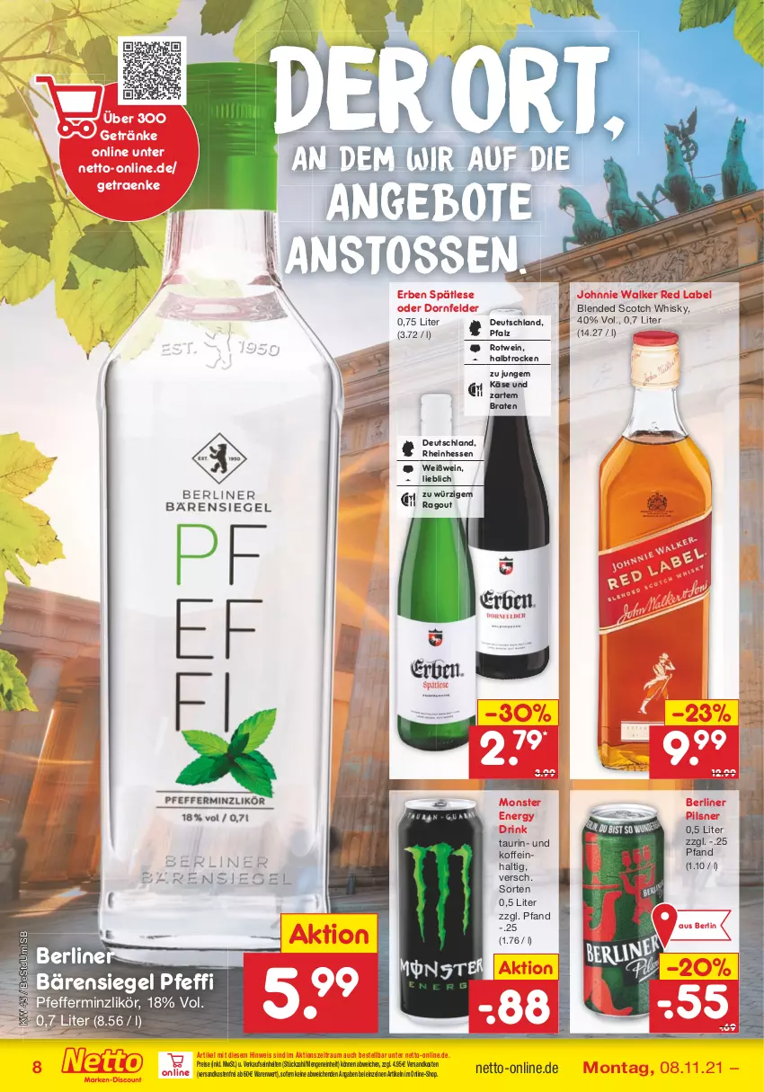 Aktueller Prospekt Netto Marken-Discount - Filial Angebote - von 08.11 bis 13.11.2021 - strona 8