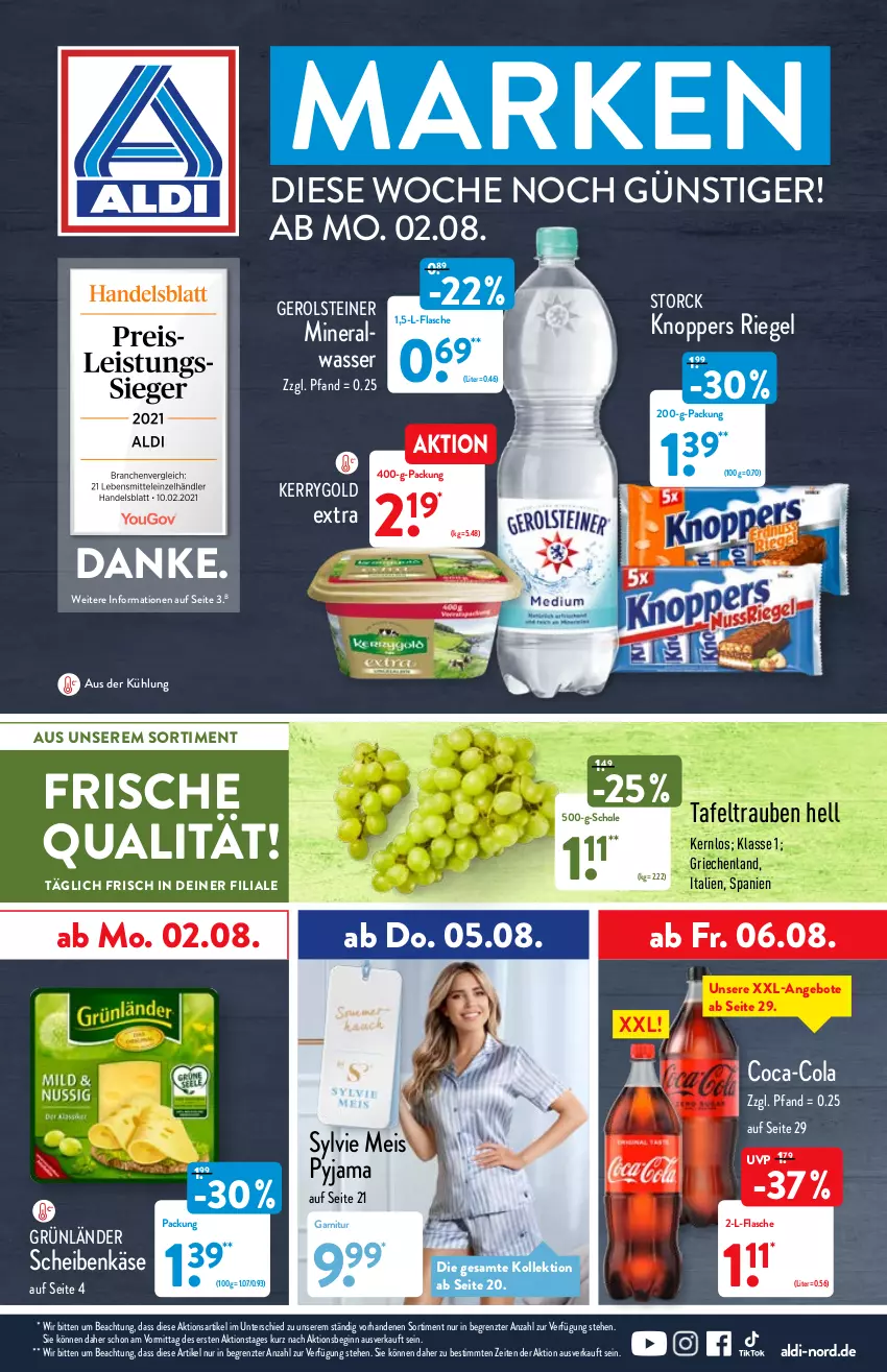 Aktueller Prospekt Aldi Nord - Aldi-Vorschau - von 02.08 bis 07.08.2021 - strona 1