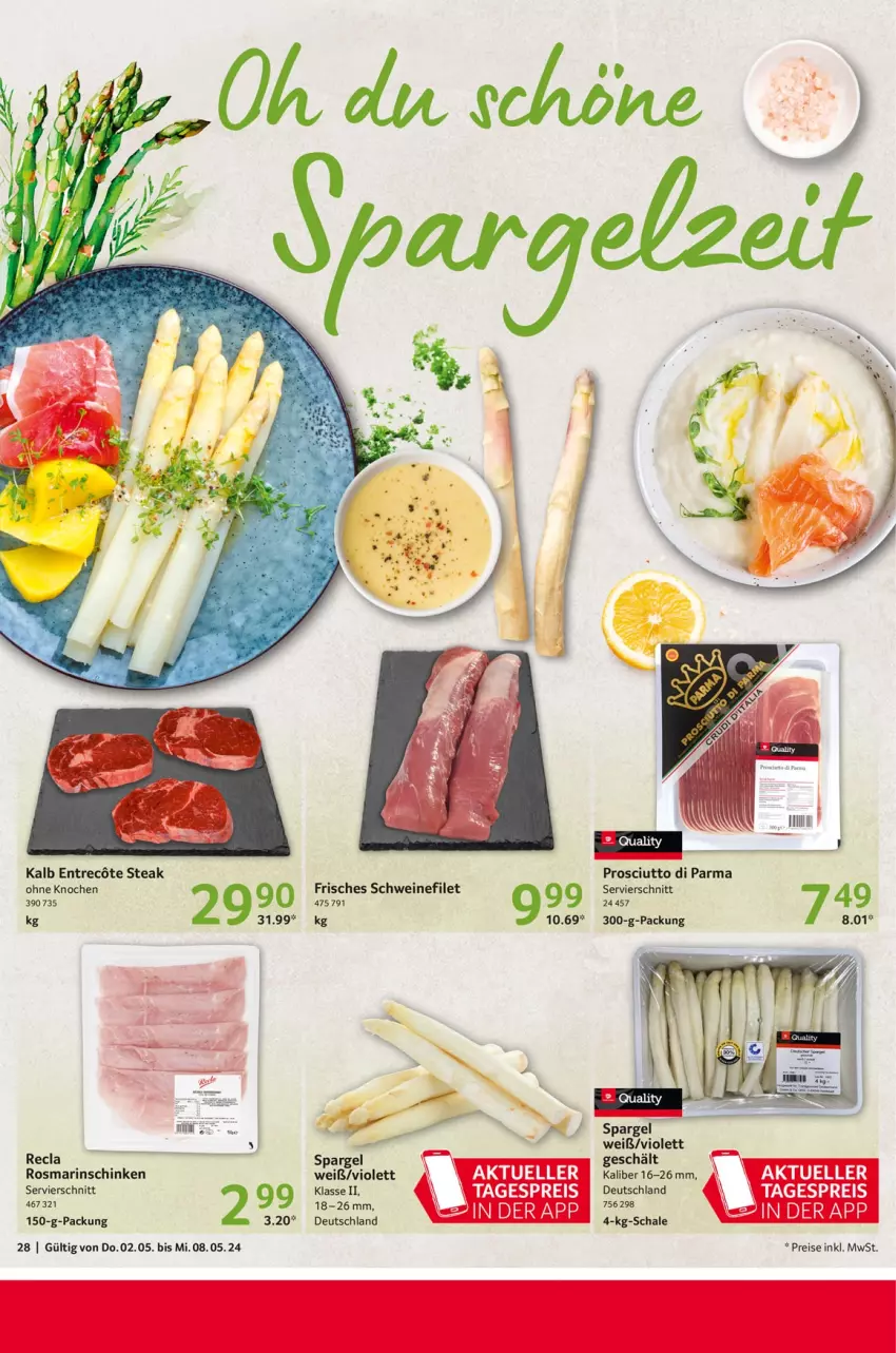 Aktueller Prospekt Selgros - Food - von 02.05 bis 08.05.2024 - strona 28 - produkty: eis, elle, filet, prosciutto, Prosciutto di Parma, reis, rosmarin, schinken, schwein, schweine, schweinefilet, spargel, steak, Ti, wein, weine